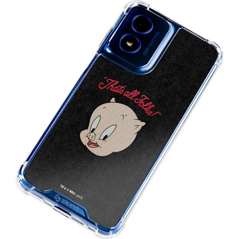 Looney Tunes Porky Pig Thats All Folks Moto G 5G (2024) Clear Case